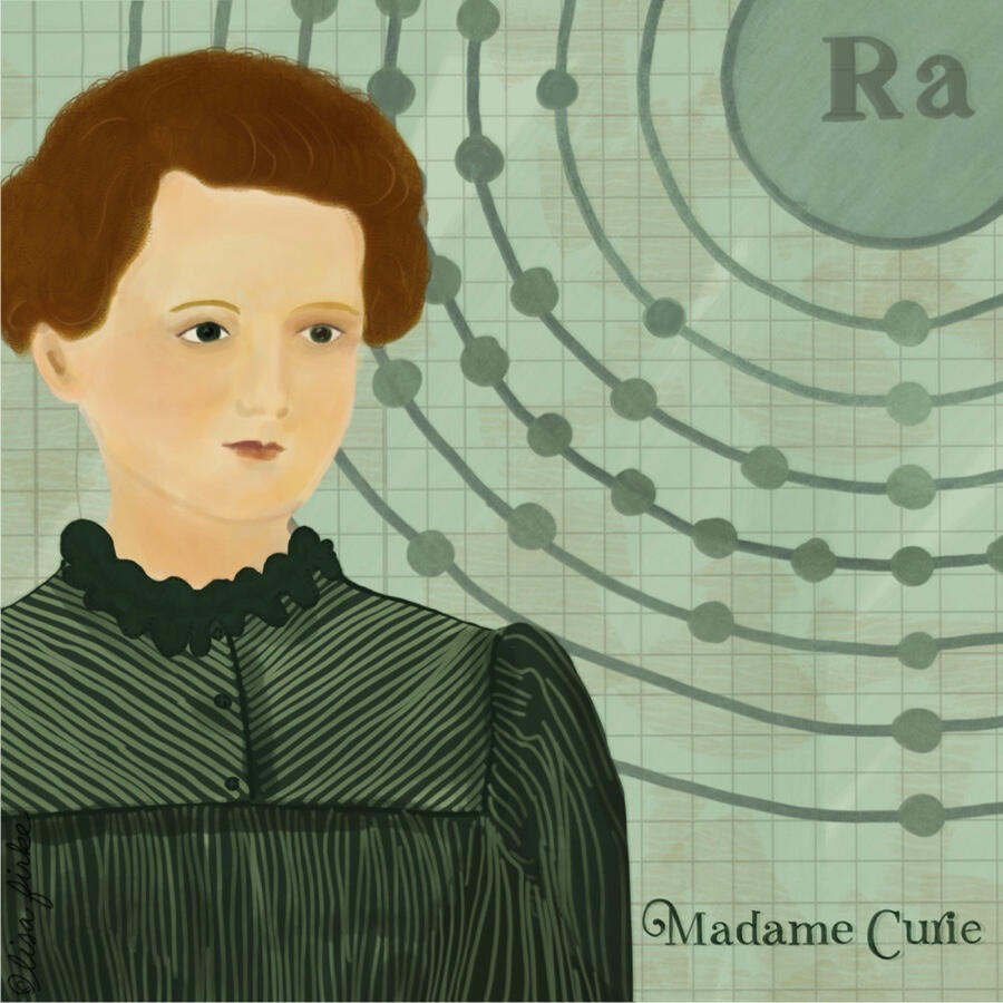 Madame Curie + Radium © by Lisa Firke